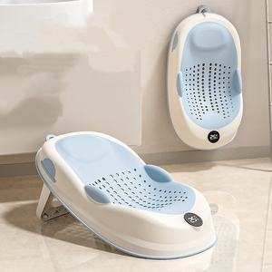 Support de bain <span class=keywords><strong>pour</strong></span> bébé, cadre de soutien <span class=keywords><strong>pour</strong></span> <span class=keywords><strong>baignoire</strong></span> néonatale, lit de bain pliable, protection de la colonne vertébrale antidérapante, plateau de bain <span class=keywords><strong>pour</strong></span> bébé avec contrôle de la température - Product Image 1