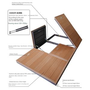 거북이 유압 막대와 프리미엄 야외 방수 부식 방지 물고기 수영장 갑판 알루미늄 합금 커버 플레이트 - Product Image 2