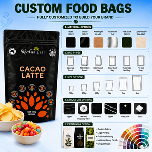 Packfortune Custom Printed Caramel Popcorn Food Grade Stand up Pouch Resealable Zipper <strong>Sweet</strong> Snack Packaging <strong>Bag</strong> - Product Image 2
