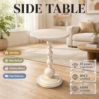Table d'appoint en bois de style nordique moderne avec cadre en bois, petite table de café/thé pour salon, 35*52cm