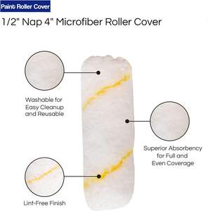 Ensemble de plateaux à <span class=keywords><strong>peinture</strong></span> en plastique miniatures OEM personnalisables, kit d'outils industriel et de bricolage, cadre de <span class=keywords><strong>rouleau</strong></span>, housses en microfibre, modèle 4 pouces, garantie 1 mois - Product Image 6