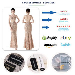 ชุดราตรีหรูหราชุดงานพรอมสำหรับผู้หญิงชุดเดรสปาร์ตี้สายเดี่ยวปักเลื่อมลายก้างปลาชุดเพื่อนเจ้าสาว - Product Image 3