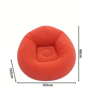 International Modern Style PVC Flocked Football Bean Bag <b>Sofa</b> Portable for Living Room Bedroom Outdoor - Product Image 1