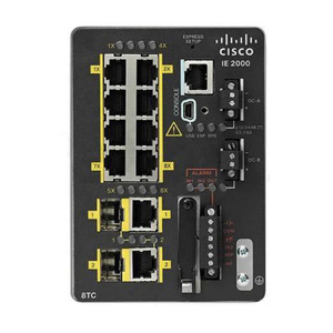 Commutateur Ethernet industriel géré IE-2000-8TC-B avec 8 ports Gigabit Ethernet, 2 ports SFP, conception robuste, QoS de couche 2 - Product Image 1