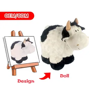 Kustom boneka besar lucu susu sapi disesuaikan raksasa boneka hewan besar lembut sapi mainan mewah