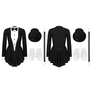 Disfraz de maga de circo para mujer con varita mágica, sombrero y guantes para juegos de rol, bailes y actuaciones en escenario. - Product Image 1