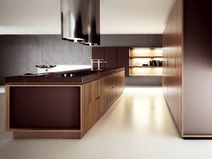 Pour les armoires de cuisine américaines modernes, garantie de 5 ans, montage mural, placage de bois, panneau mélaminé, surface acrylique, porte, dosseret - Product Image 2