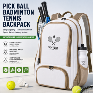 Pick Ball Badminton Tennis <b>Backpack</b> ,Durable Outdoor Sports Racket Carrying System ,Active Player Equipment Organizer - Product Image 1