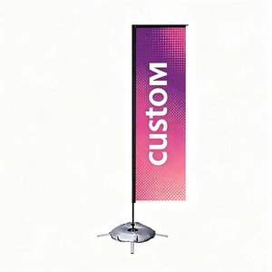 Bandera Rectangular de Playa, Bandera Voladora Promocional, Diseño de Logotipo Personalizado, Poliéster, Banderas de Plumas de Aluminio para Exteriores - Product Image 3