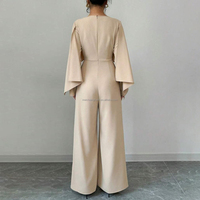 Combinaison élégante sur mesure pour femme, col bateau, taille haute, jambes larges, pour soirée formelle ou fête, une pièce