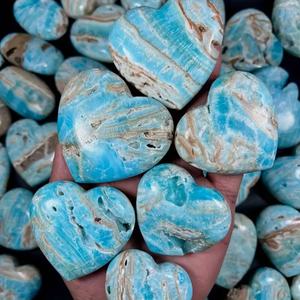 Cœur de Hemimorphite Naturelle Polie, Pierre de Poche, Guérison, Reiki, Chakra, Méditation, Décoration d'Intérieur, Énergie Amoureuse, Cadeau, Vente en Gros - Product Image 4