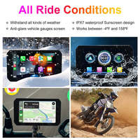 Pantalla Táctil IPS de 5 Pulgadas para Motocicleta, Apple CarPlay Inalámbrico y Android Auto GPS para Moto