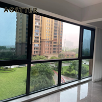 Ventana Corredera de Aluminio de Grado Arquitectónico AOSTTER con Panel de Seguridad de Alta Claridad y Sistema de Riel Empotrado para un Diseño Moderno