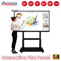 Tableau blanc interactif intelligent de 75 pouces, directement de l'usine chinoise, pour la solution de système pédagogique scolaire
