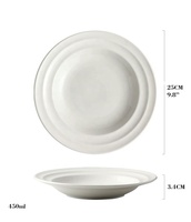 Noordse restaurant servies 10 inch bulk witte diepe melamine borden voor hotels, verjaardagen - aanpasbaar, milieuvriendelijk, vaatwasserbestendig