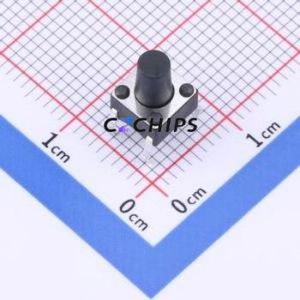 TSD001B08526A Tactile Switch Through hole Component (THT)-4P,6x6mm Switch Round Button 2.6N Through Hole 6mm - Product Image 1