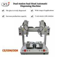 Machine de distribution de colle froide et de colle thermofusible électrique rotative automatique à six axes personnalisable, haute précision et haute exactitude