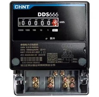 Compteur d'énergie électronique monophasé CHNT DDS666 220V 50Hz Classe B Compteur mécanique Équipement industriel Plastique