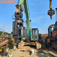 Machine de piquage de pieux en bois et de pieux en acier HOMIE à poignée latérale pour la construction de quais