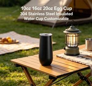 Gobelet isotherme en forme d'œuf de 6oz, 10oz, 16oz, 20oz, en acier inoxydable 304, bouteille d'eau vierge pour sublimation - Product Image 5