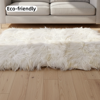 Tapis en peau de chèvre véritable et moelleuse, fourrure longue, couleur personnalisée, vente en gros directe usine, échantillon disponible