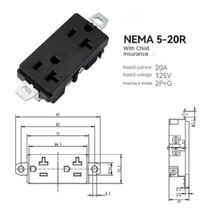 American Standard HIFI Power Socket Core Fever-grade Pure Copper-Plated Wall Socket Core with Ear Terminal LV Products - Product Image 4