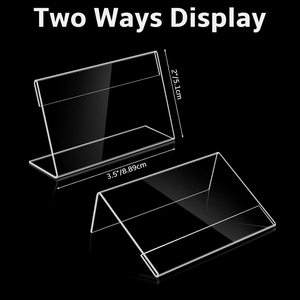 Rõ ràng <span class=keywords><strong>Acrylic</strong></span> Mini dấu hiệu hiển thị đứng nhỏ gọn giữ máy tính để bàn cho bán lẻ dấu hiệu nhỏ nhãn văn phòng nhà - Product Image 6