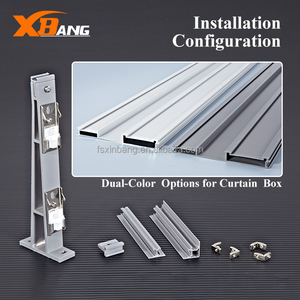 OEM Tùy Chỉnh Nhôm Hợp Kim Rèm Hộp Rèm Theo Dõi Bìa Pelmet Được Xây Dựng-Trong Rèm Kép Theo Dõi Cho Linh Hoạt Cài Đặt - Product Image 6