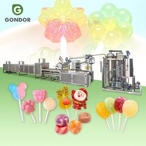 Ligne de production complète de processus de bonbons à grande vitesse <span class=keywords><strong>Pastille</strong></span> Twist Ball Swirl Sucette Gaufrage Machine pour - Product Image 1