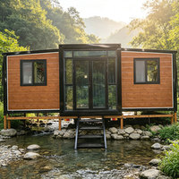 Maison Conteneur Modulaire de Luxe Portable Préfabriquée Pliable Respirante Moderne 20ft 40ft Extensible 2-3 Supermarchés