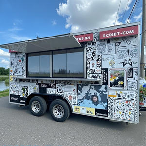 2025 Most Popular Chrome Color Coffee Truck Fast Food Mobile <b>Kitchen</b> Beer Trailer - Product Image 3