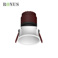 Petit Spot lumineux réglable 7W, 5W, plafond Anti-éblouissement, hôtel COB LED Spot encastré