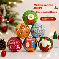 Balles anti-stress en mousse PU imprimées pour Noël, douces et élastiques, jouets anti-stress, décorations de festival