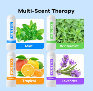 Inhalateur nasal portable pour un soulagement instantané des sinus et des allergies, ensemble de bâtonnets nasaux aux saveurs menthe, tropicale, menthe hivernale et <span class=keywords><strong>lavande</strong></span> - Product Image 2