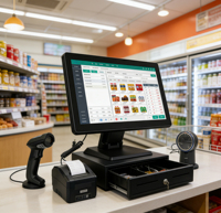 Tiroir-caisse pour terminal de point de vente, solution logicielle et matérielle pour système de PDV de détail et de restauration avec scanner et imprimante