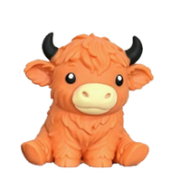 Jouets sensoriels en forme de vache des Highlands géante de dessin animé, jouets anti-stress en forme d'animaux, jouets anti-stress pour adultes