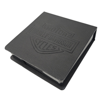 Porte-note en cuir PU personnalisé, mini boîte à mémo créative pour bureau avec impression de logo et options de couleur, vente en gros