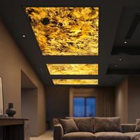 Vente en gros de panneaux muraux extérieurs en ardoise noire dorée naturelle mince de 2 mm, placage de pierre translucide, design moderne, garantie de plus de 5 ans, extérieur
