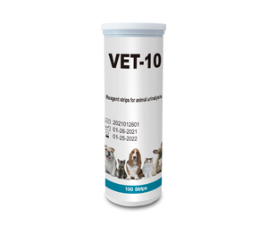 Vente chaude 10 en 1 vétérinaire chien chat pH leucocytes protéines sanguines bandelettes de test d'<span class=keywords><strong>urine</strong></span> pour animaux de compagnie VET-10 - Product Image 3