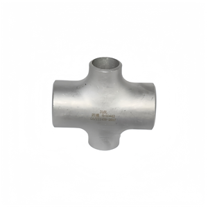 Stainless Steel Cross Fitting Reducer Welded Connection Shows Application in Industrial <b>Fluid</b> Pipeline for <b>Chemical</b> Industry - Product Image 1