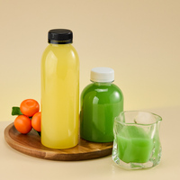 Bouteilles de boisson en plastique transparentes de qualité alimentaire sans BPA de 350 ml et 500 ml, bouteilles de jus de fruits, bouteilles PET avec couvercle anti-effraction