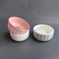 Vaisselle en céramique pour bébés de qualité supérieure avec manchon en silicone antidérapant, sans BPA, anti-fuite, ensemble de bols pour tout-petits