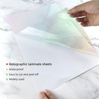 Vente en gros d'étiquettes personnalisées OEM autocollant décoratif étanche holographique arc-en-ciel réfléchissant découpé à l'emporte-pièce
