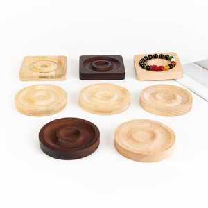 Wooden Jewelry Tray For Bracelets And Accessories Display Teak Walnut Modern Simple Style Photography Prop - Product Image 1