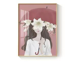 Peinture encadrée flottante de haute qualité, décoration murale, <span class=keywords><strong>tableau</strong></span> à suspendre dans un style féminin - Product Image 5