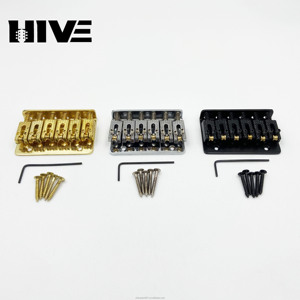 Puente de guitarra <span class=keywords><strong>acústica</strong></span> de rodamiento de bolas de 65MM de gama alta para guitarra eléctrica <span class=keywords><strong>infantil</strong></span>. Placa de cadena de puente en oro, plata y negro. - Product Image 6