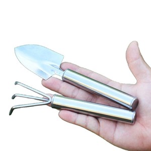 Stainless Steel Garden Shovel And Rake Set <b>Mini</b> Hand Tools For Home Gardening <b>Planting</b> Balcony Flower <b>Pots</b> - Product Image 1