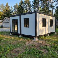 Maison conteneur modulaire préfabriquée moderne, ignifuge et spacieuse de 20 pieds, pour dépendance de jardin, démontable, en kit plat, utilisable comme bureau