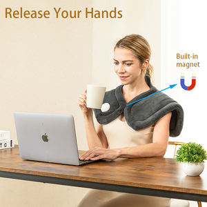 Portable Quilted Electric Wearable <b>Heating</b> <b>Pad</b> for <b>Neck</b> Shoulder 10 <b>Heat</b> Settings 4 Time Levels Overheat Protection Eco-Friendly - Product Image 6