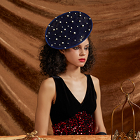 Chapeau Fascinator Kentucky Derby Coloré Tendance avec Perles en Sinamay, Idéal pour l'Église, les Thés et les Événements Formels pour Femmes, Décoration de Danse